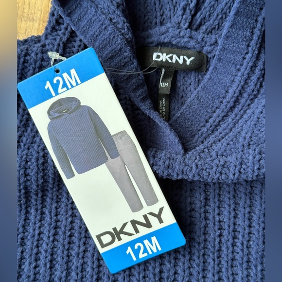 DKNY Boys 2 Piece Chenille Sweater and Pant Set size 12 Months NWT - Picture 4 of 11